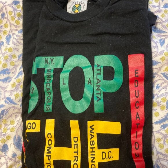 Cross Colours "Stop The Violence" vintage t-shirt (M) - Picture 2 of 6